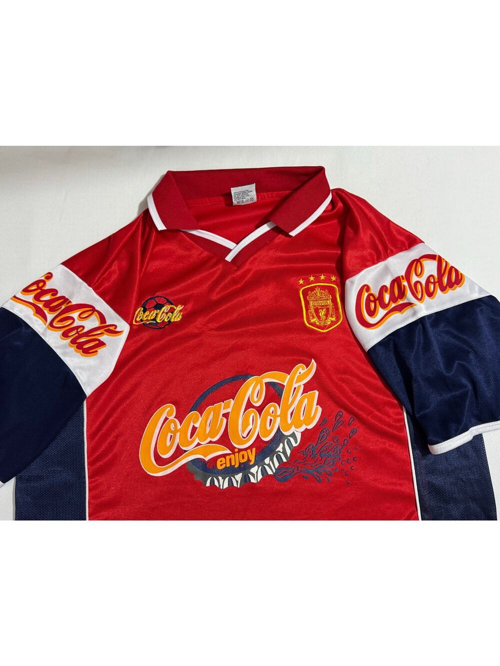 Vintage 2002 Coca Cola Liverpool Football Jersey Soccer Shirt Style XL 22.5x29